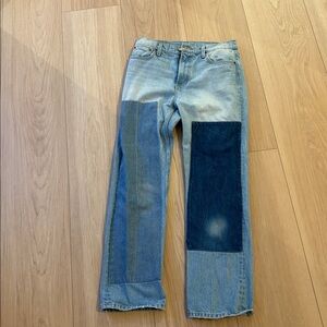 B SIDES Blue Patchwork Women Jeans